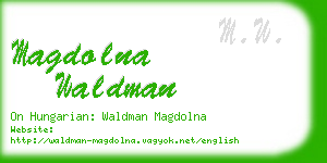 magdolna waldman business card